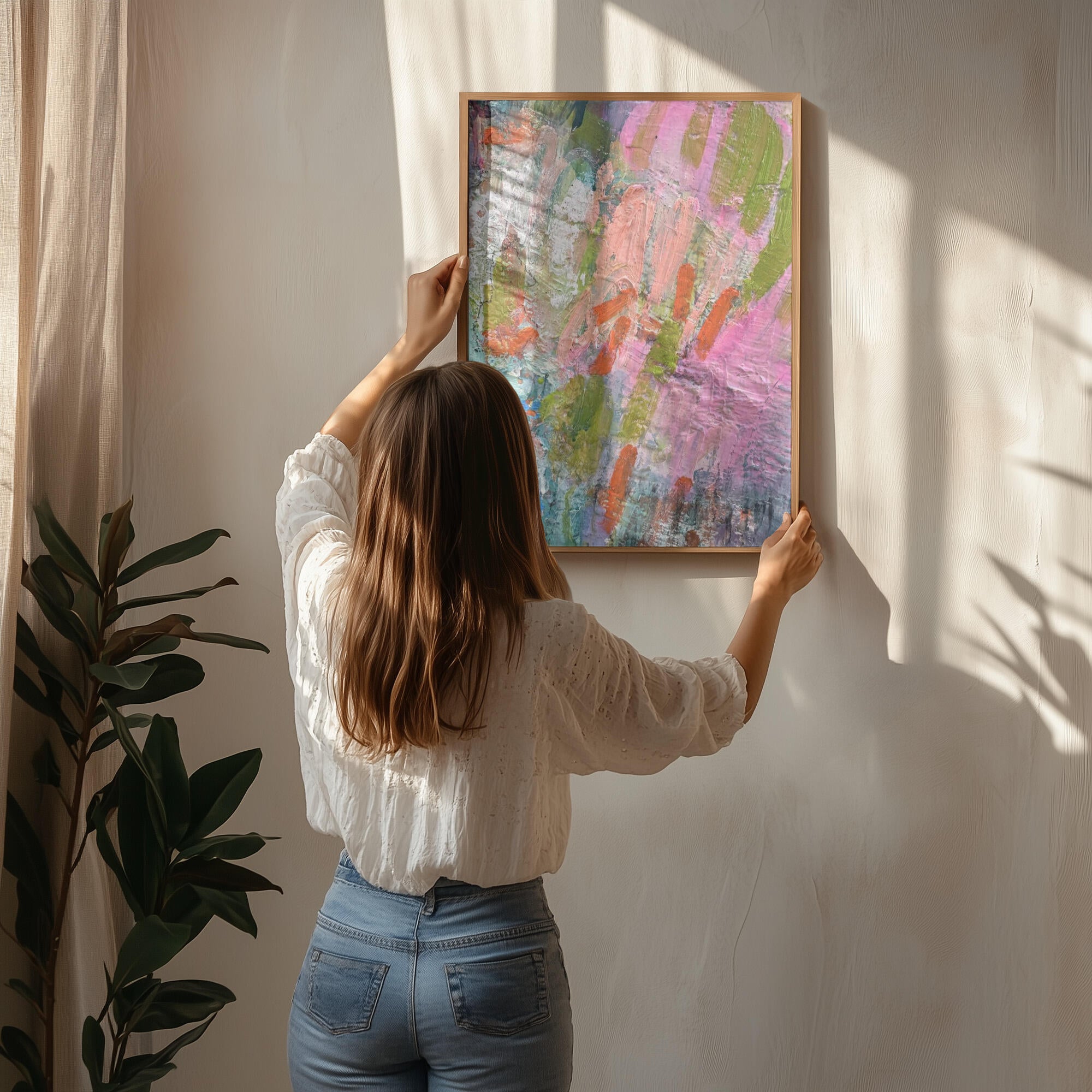 Whispering Pink Brushstrokes