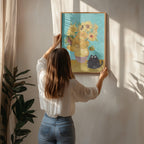 Sunflowers And Cat