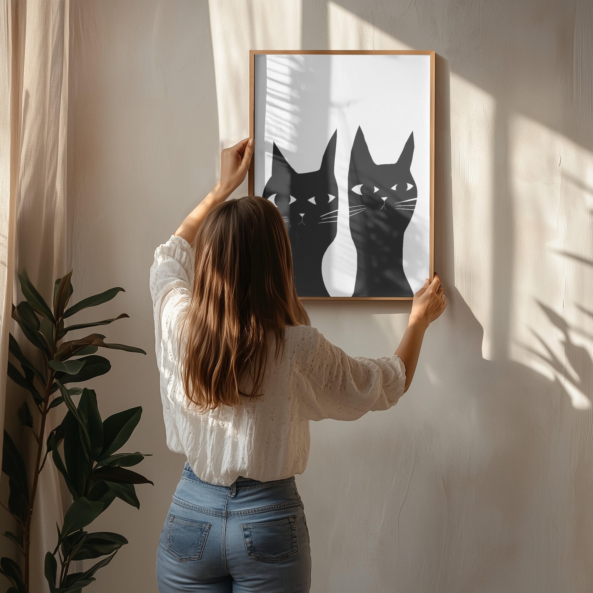 Two black cats