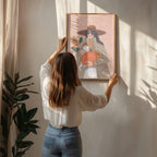 Woman in autumn in warm earth tones