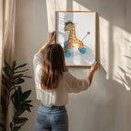 Wooden Giraffe Retro Toy By Renee Machan