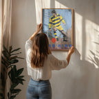 Yellow Striped Soccer Player