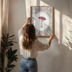 Vintage Mushroom Floral Pattern