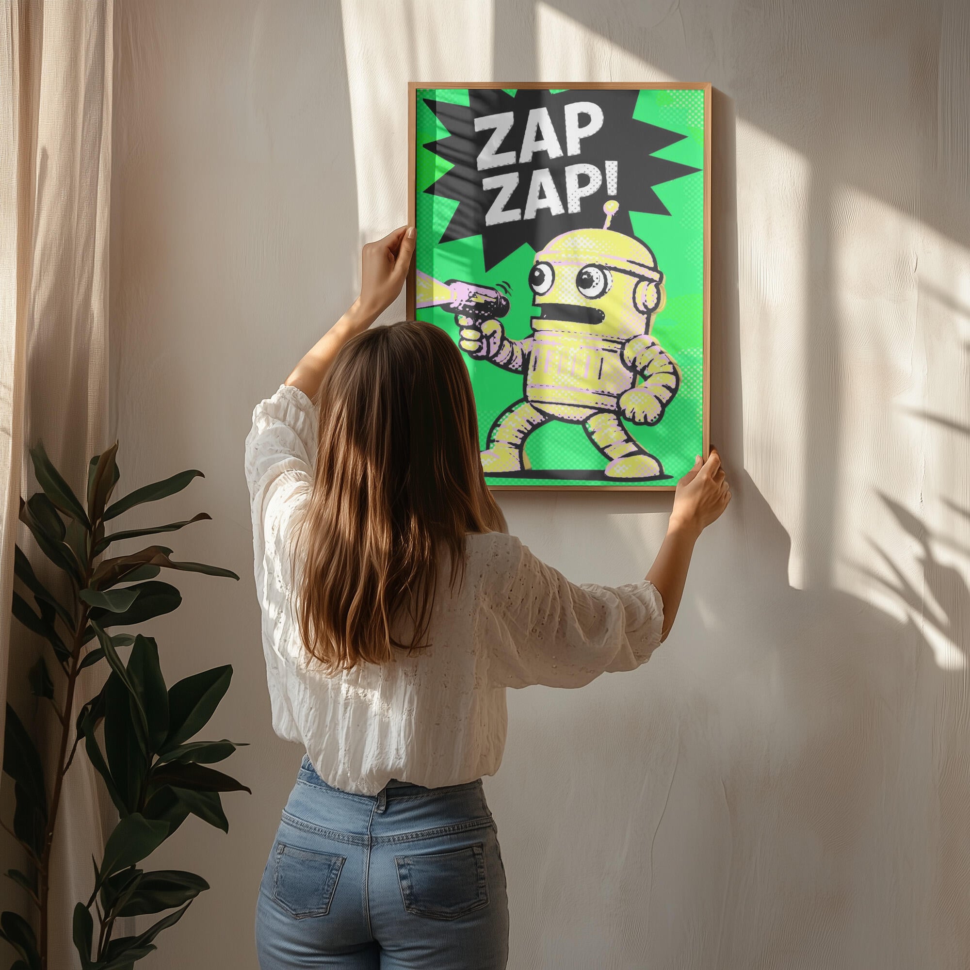 Comic Robot Zap Zap