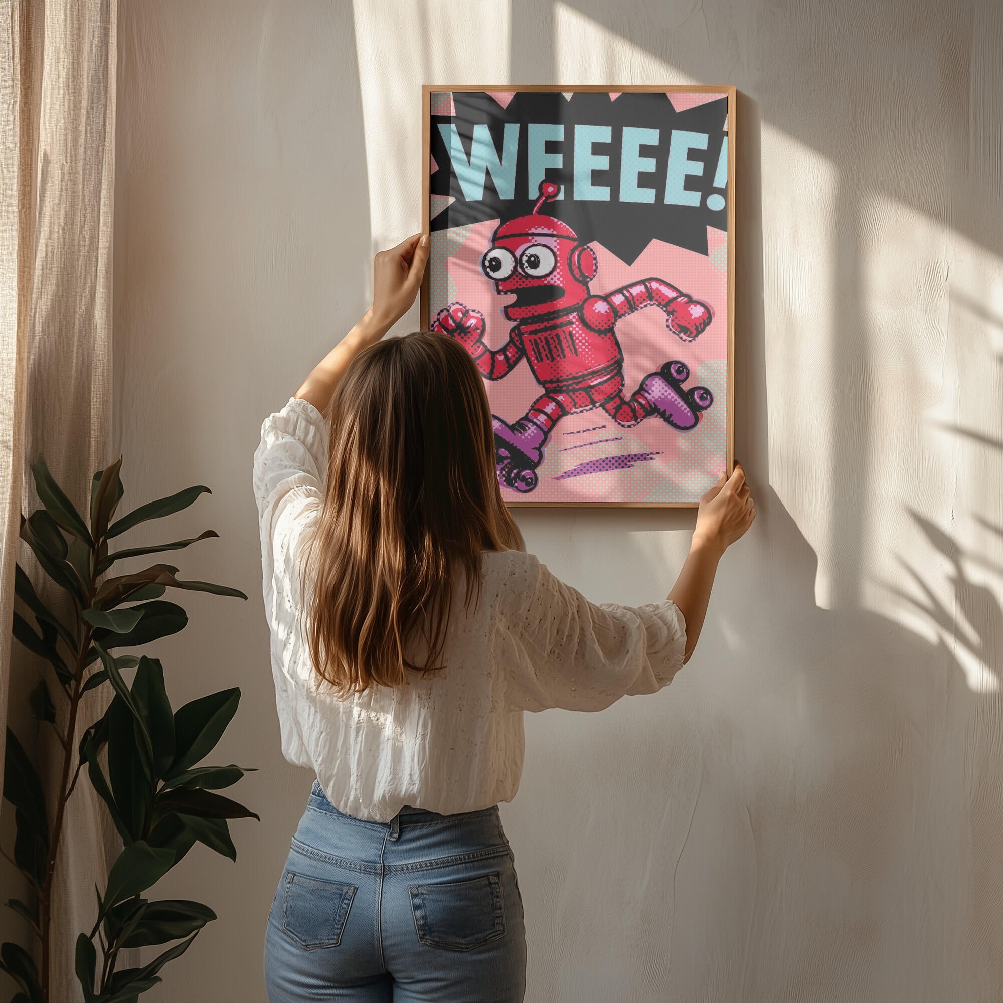 Running Pop Art Robot