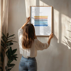 Sunset Watercolor Stripes