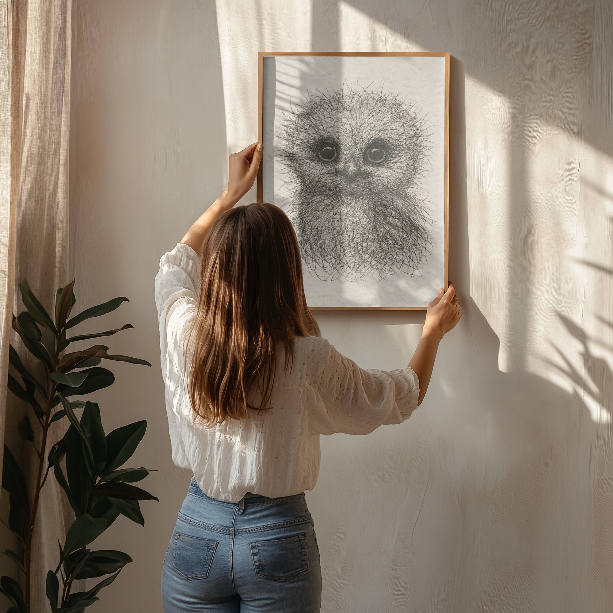 Cute Fluffy Baby Owl