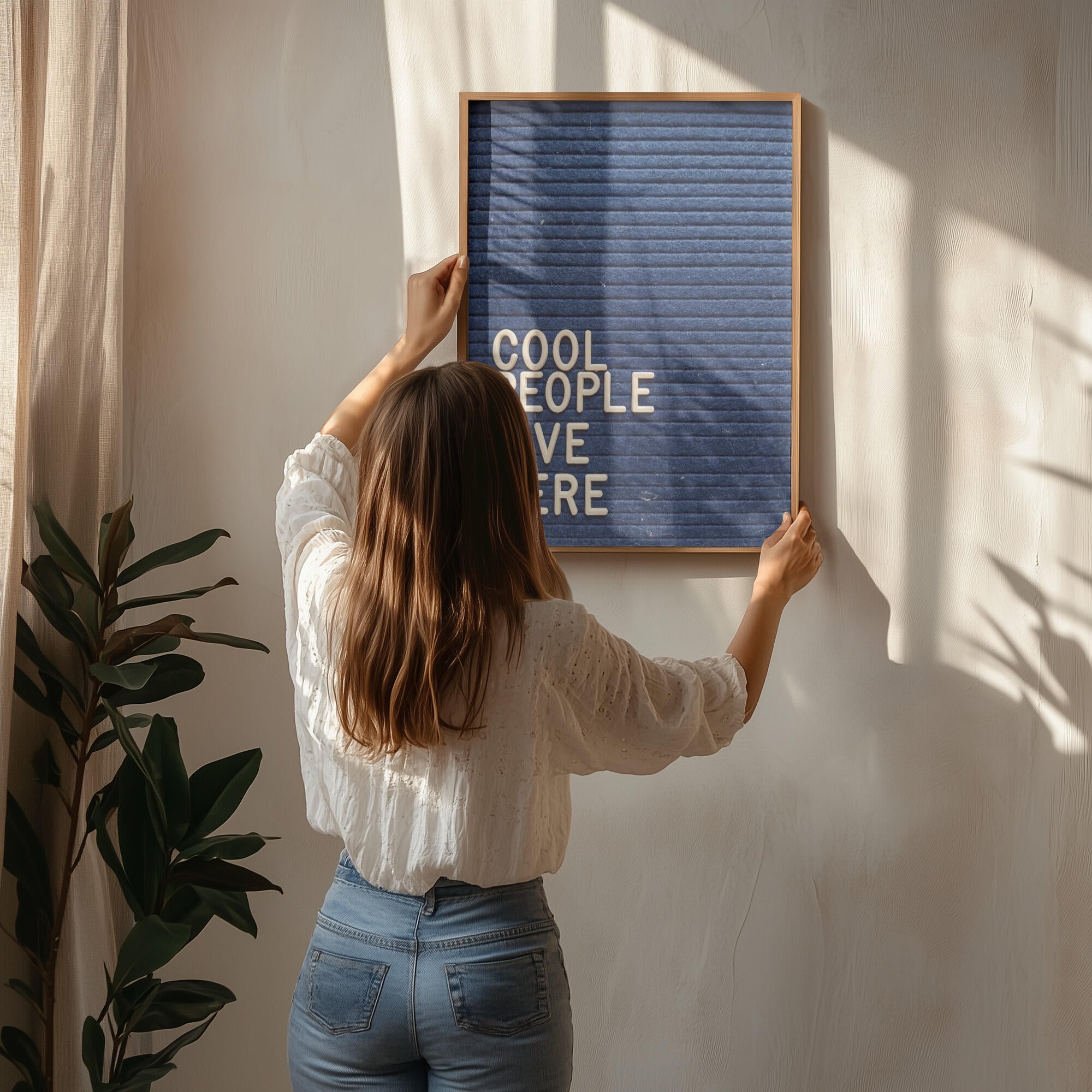 Cool People Live Here Letter Board