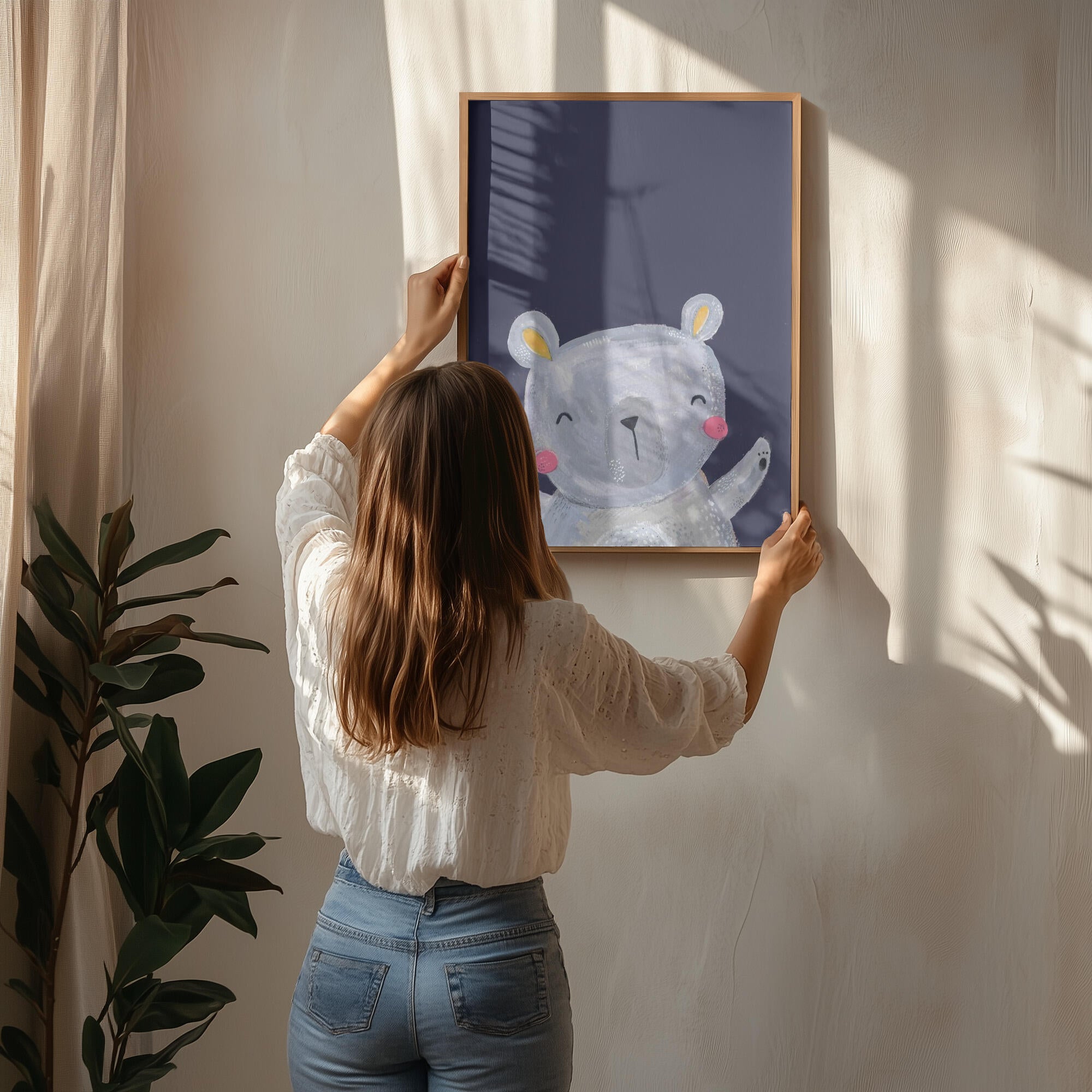 Happy Grey Bear