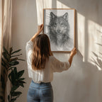 Detailed Wolf Drawing