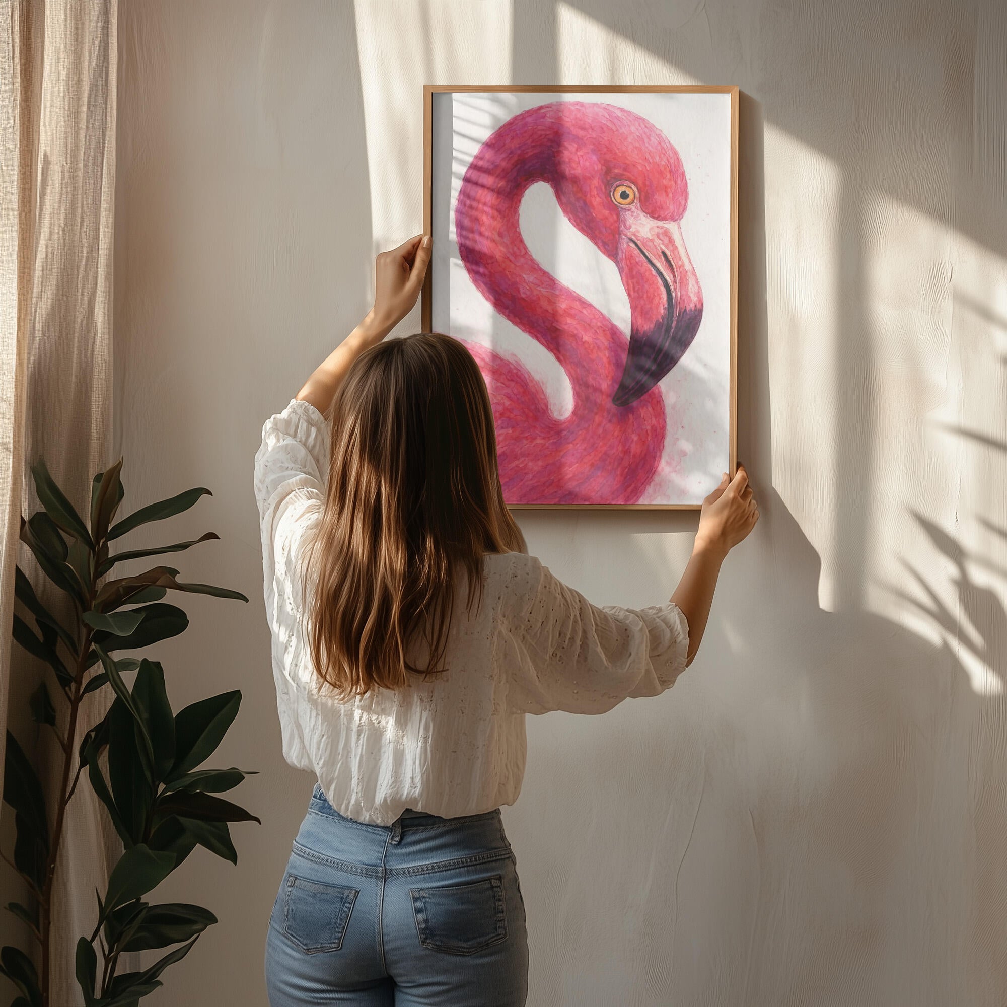 Elegant Pink Flamingo