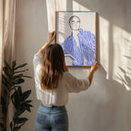 Chic Striped Portrait