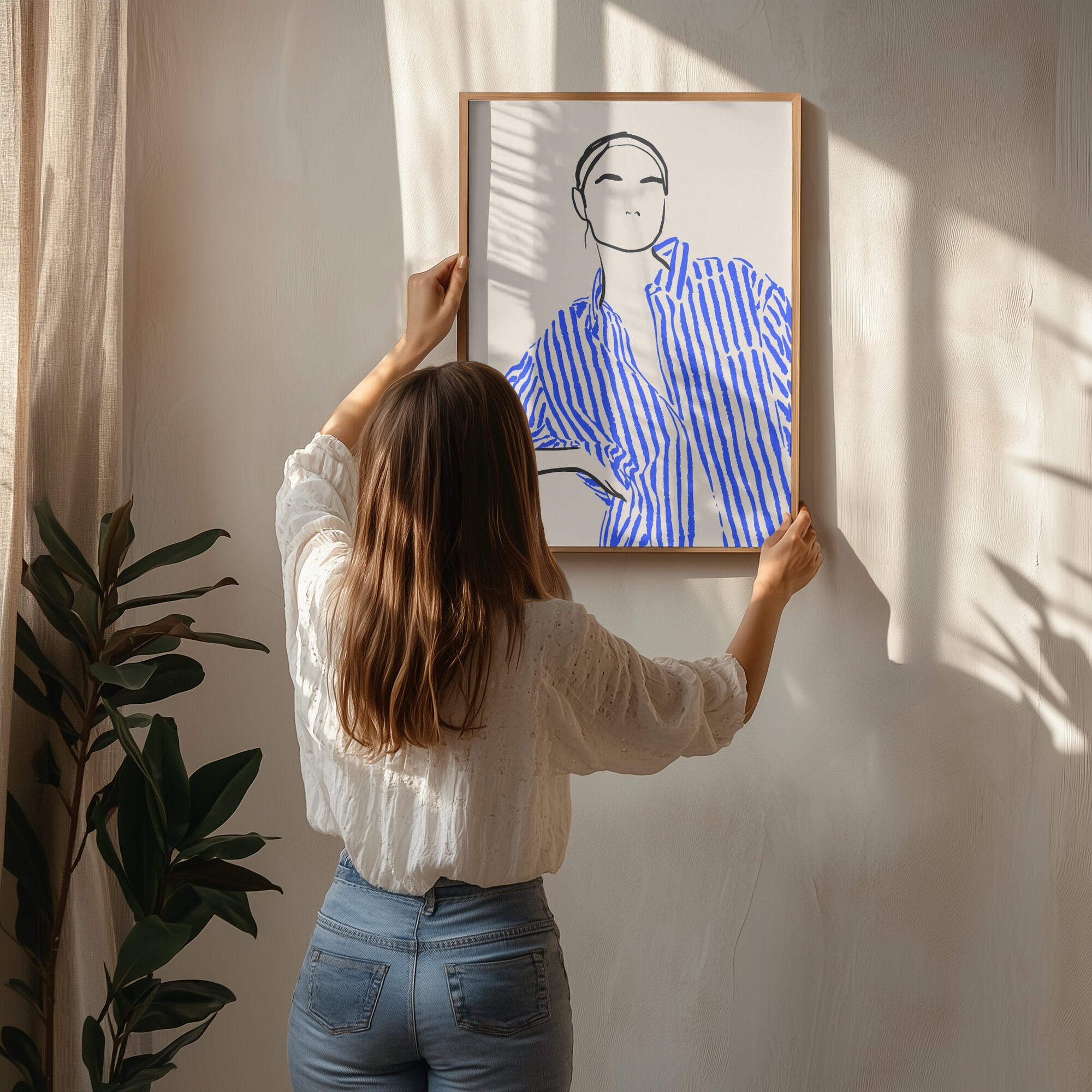 Chic Striped Portrait